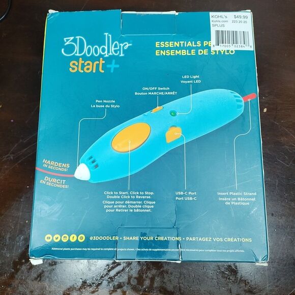 NEW 3Doodler Start+ Essentials Pen Set- 3D Printer Stylo With Fils Kids Safe - Picture 2 of 6